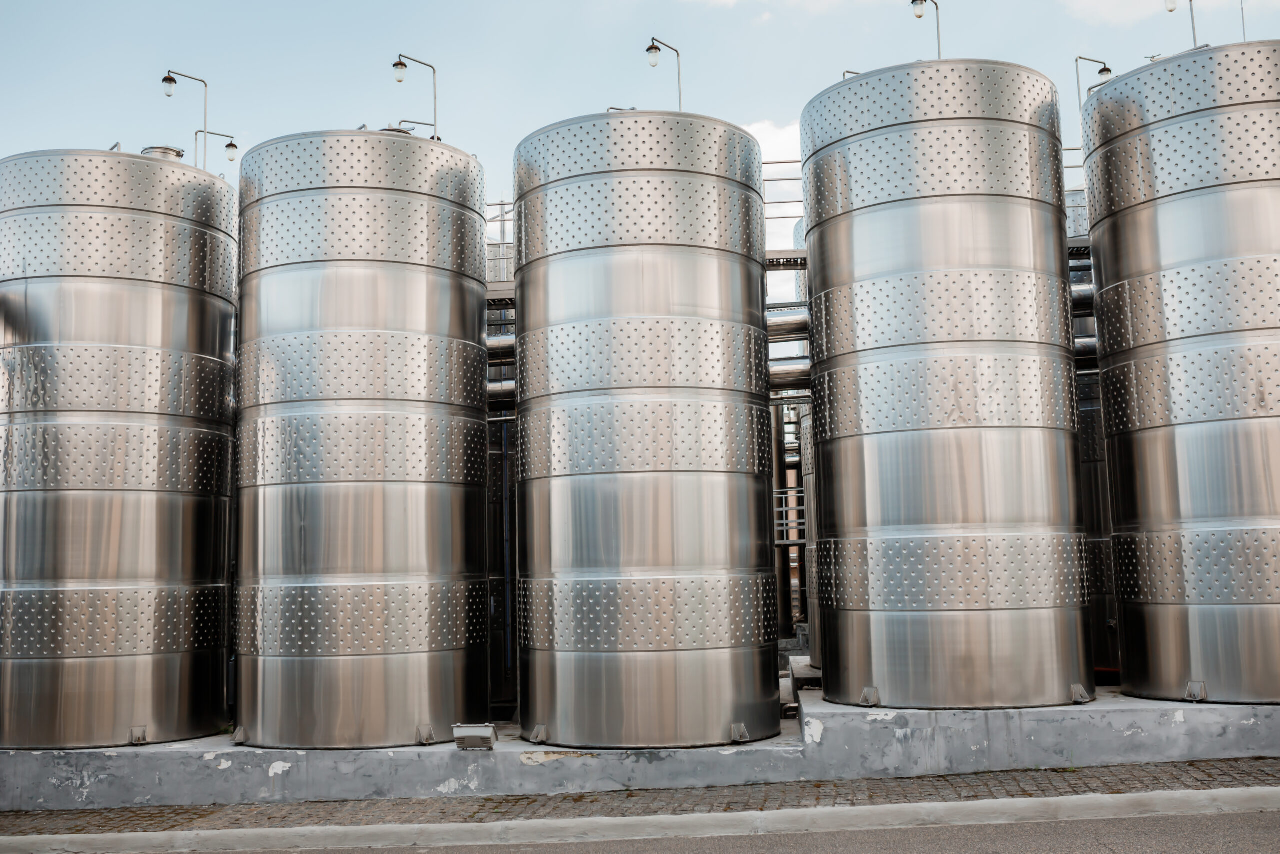 Shabo, Ukraine, JUNE 29, 2021:  Modern equipment for the production of wine in the Shabo winery, Odessa region, Ukraine